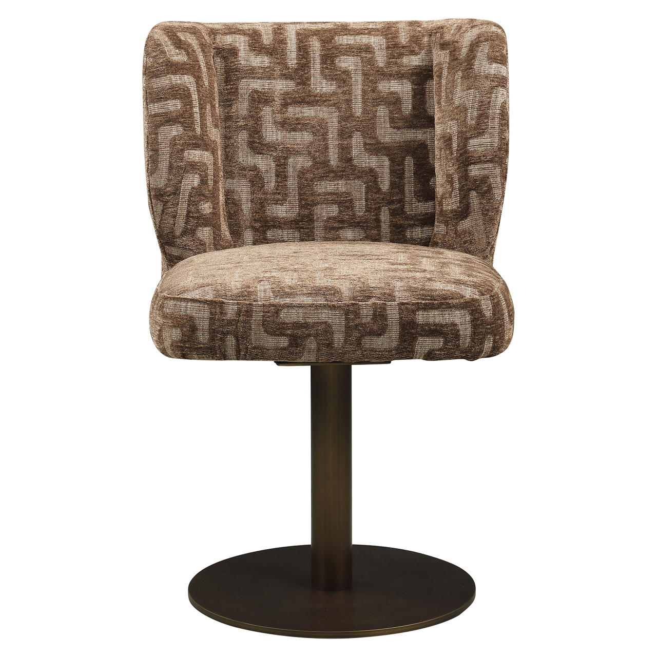 Silla de comedor Fiona brown labyrinth giratoria - Richmond Interiors