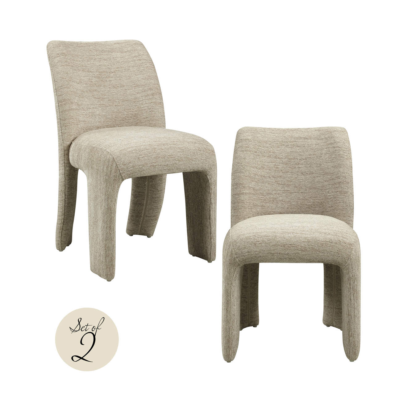 Silla de comedor Maya natural softweave (juego de 2) - Richmond Interiors