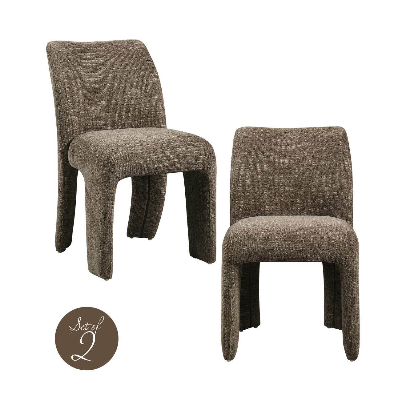 Esszimmerstuhl Maya brown softweave (Set aus 2) - Richmond Interiors