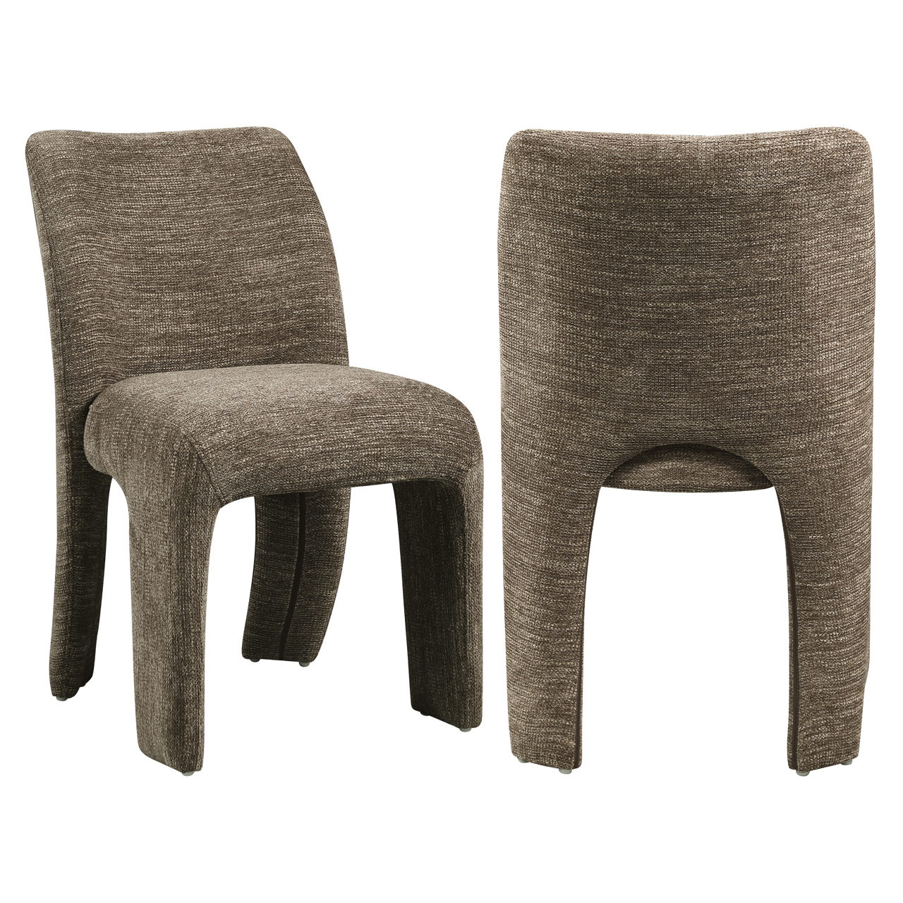 Silla de comedor Maya marrón softweave (set de 2) - Richmond Interiors
