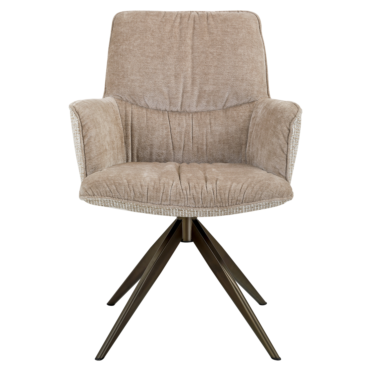 Silla de comedor Chase cream blockweave giratoria - Richmond Interiors