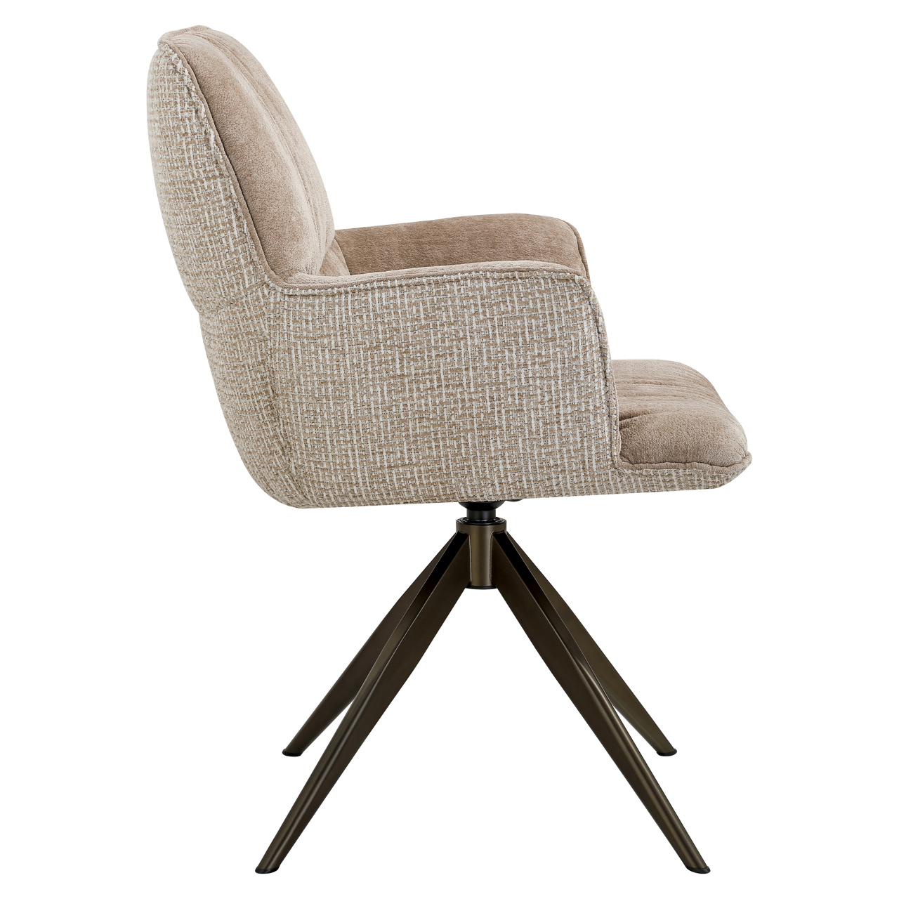 Esszimmerstuhl Chase cream blockweave drehbar - Richmond Interiors