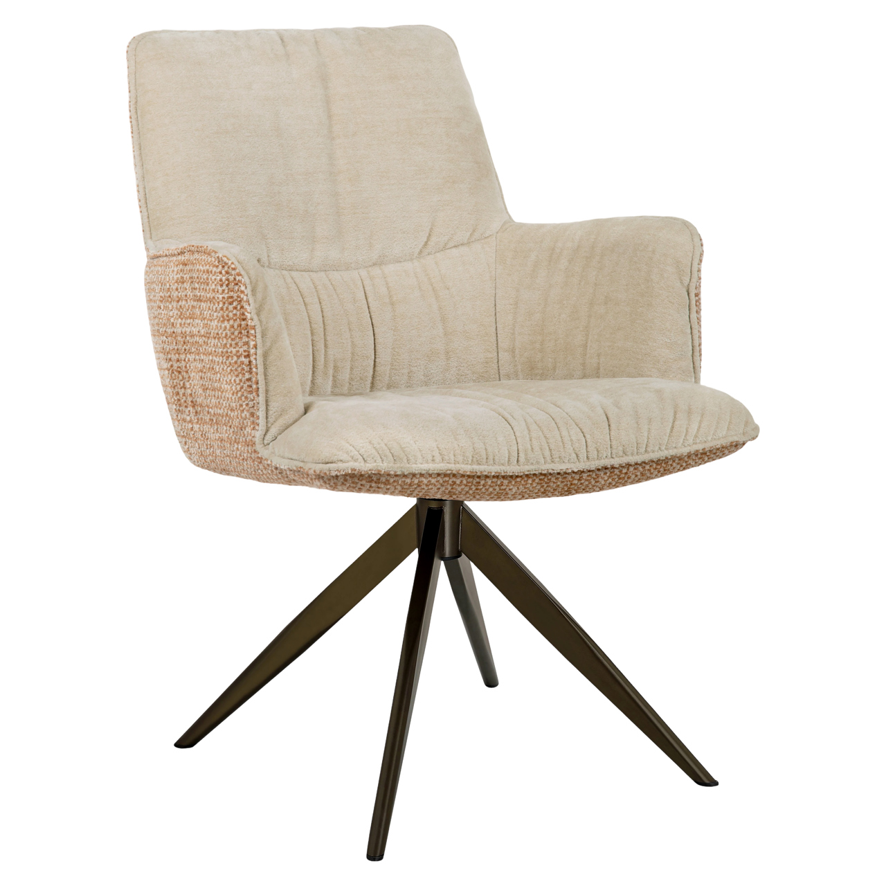 Silla de comedor Chase ginger jacquard giratoria - Richmond Interiors