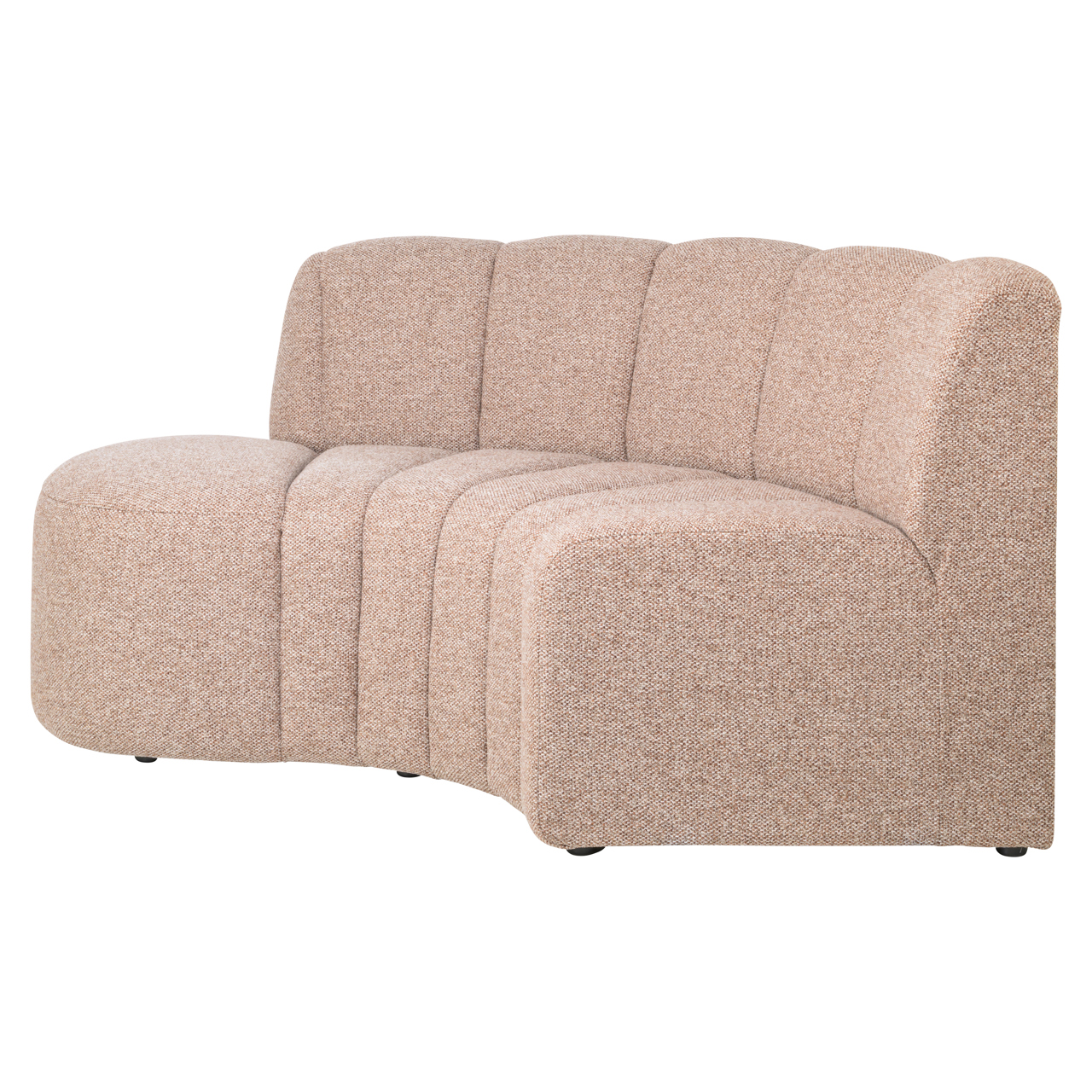 Sitzbank Landmark cayenne cognac open end left round - fully upholstered - Richmond Interiors