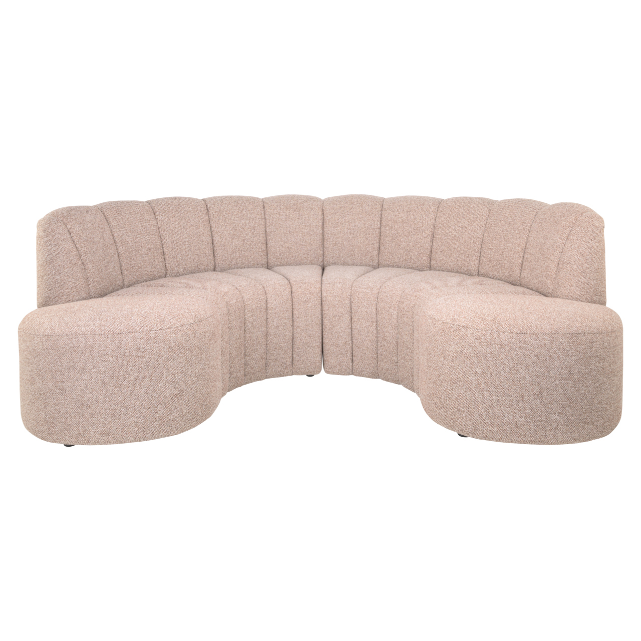 Sitzbank Landmark cayenne cognac open end right round - fully upholstered - Richmond Interiors