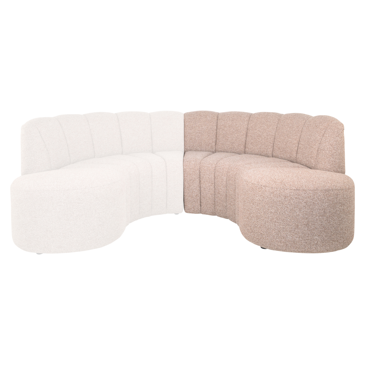 Sitzbank Landmark cayenne cognac open end right round - fully upholstered - Richmond Interiors