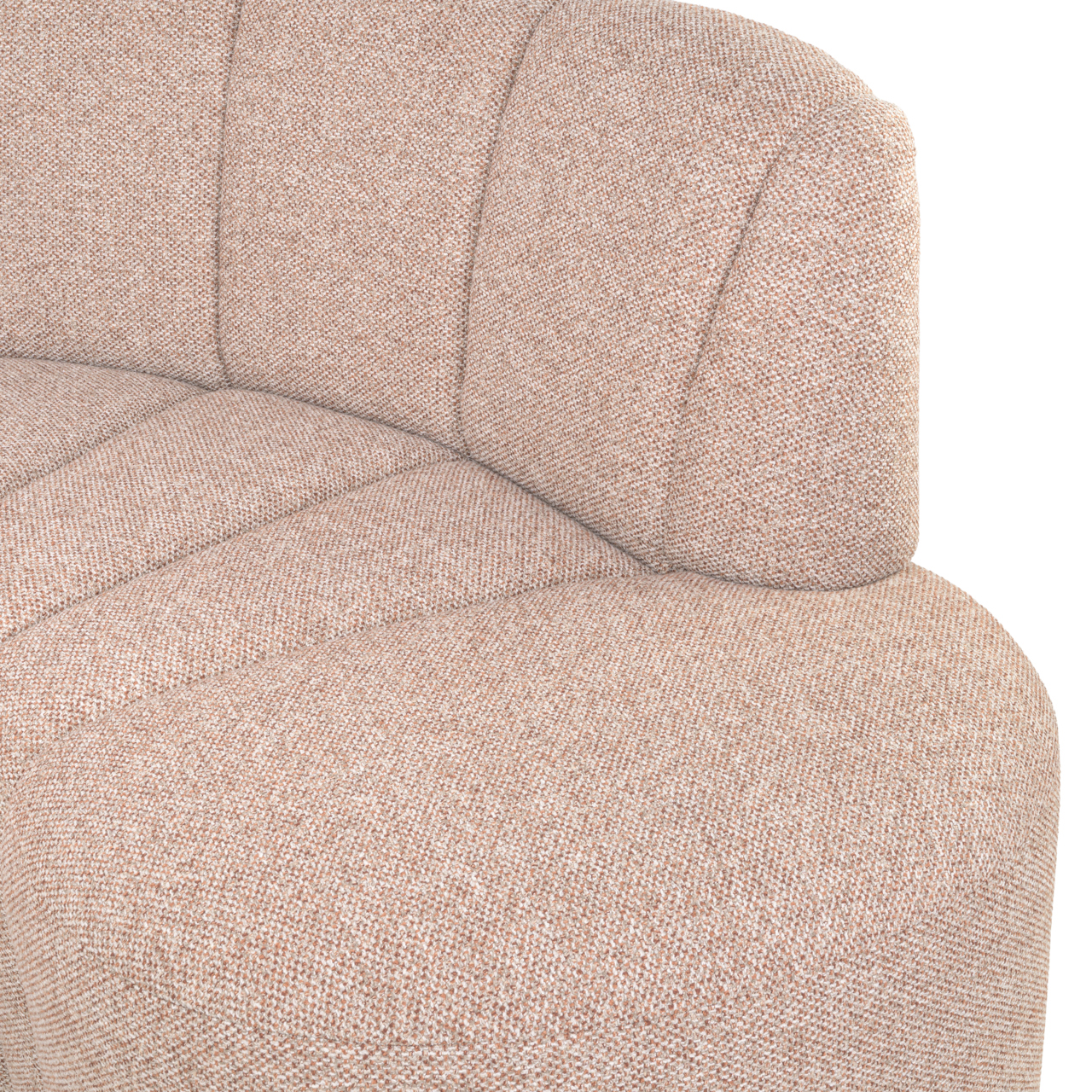 Sitzbank Landmark cayenne cognac open end right round - fully upholstered - Richmond Interiors