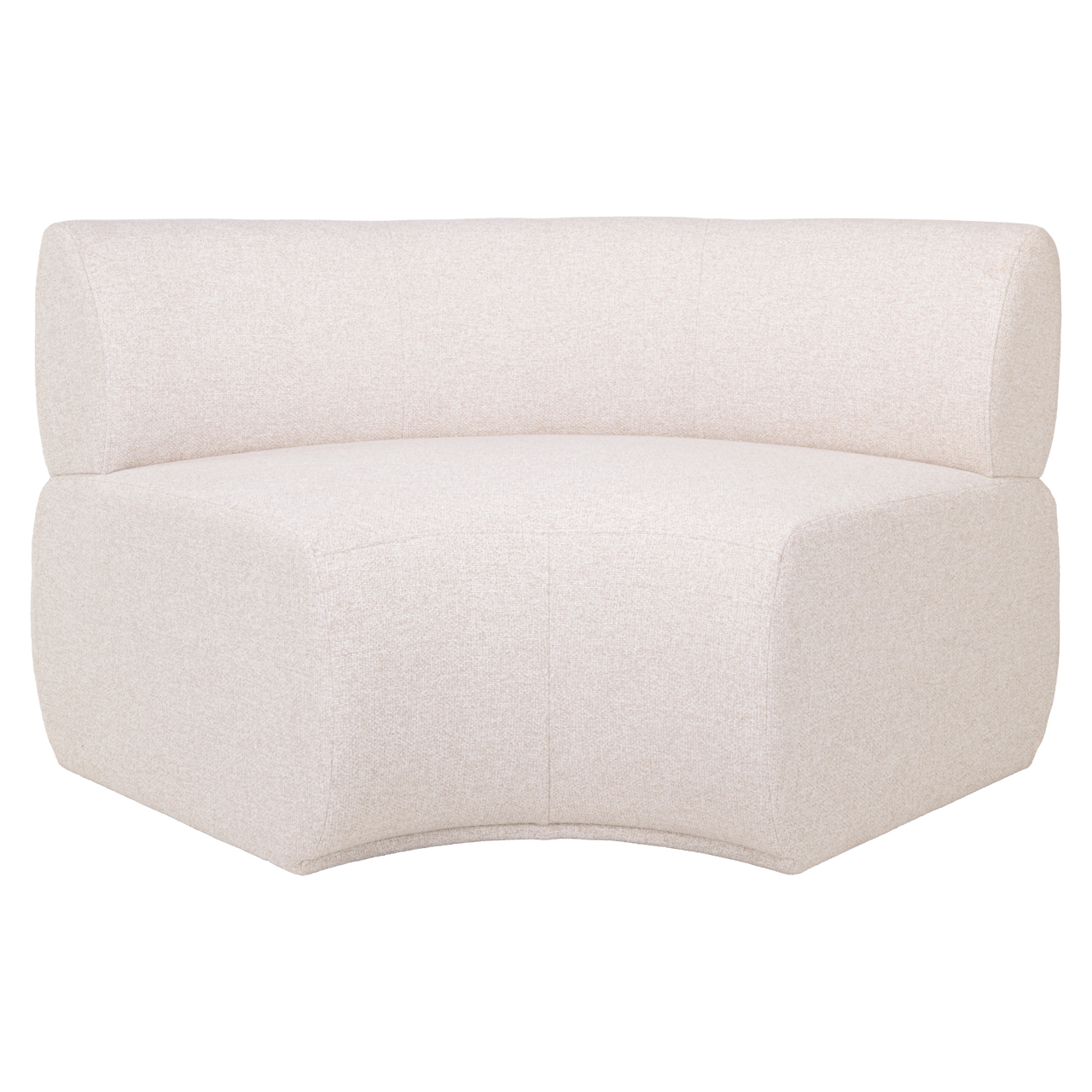 Sitzbank Sorrobon cayenne ecru round - fully upholstered - Richmond Interiors