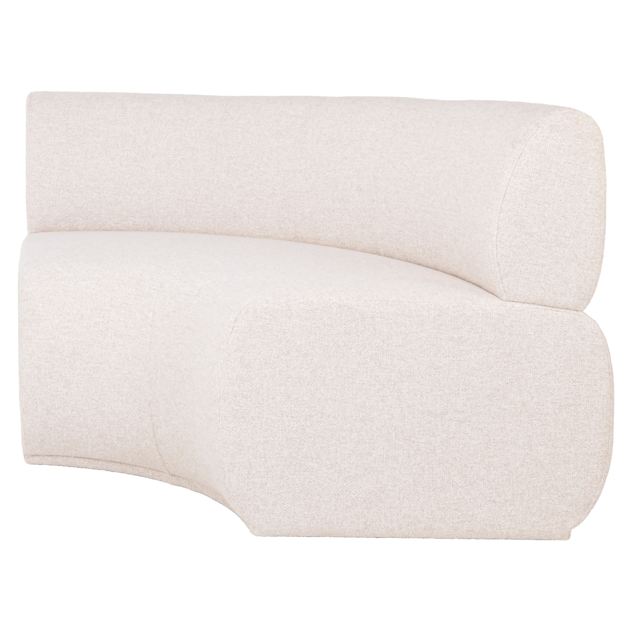Sitzbank Sorrobon cayenne ecru round - fully upholstered - Richmond Interiors