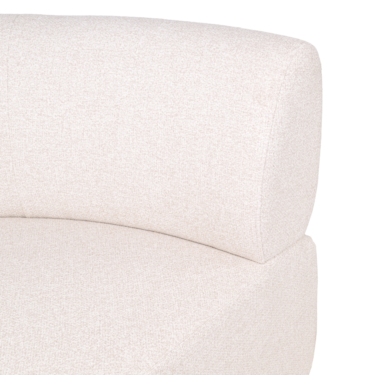 Sitzbank Sorrobon cayenne ecru round - fully upholstered - Richmond Interiors