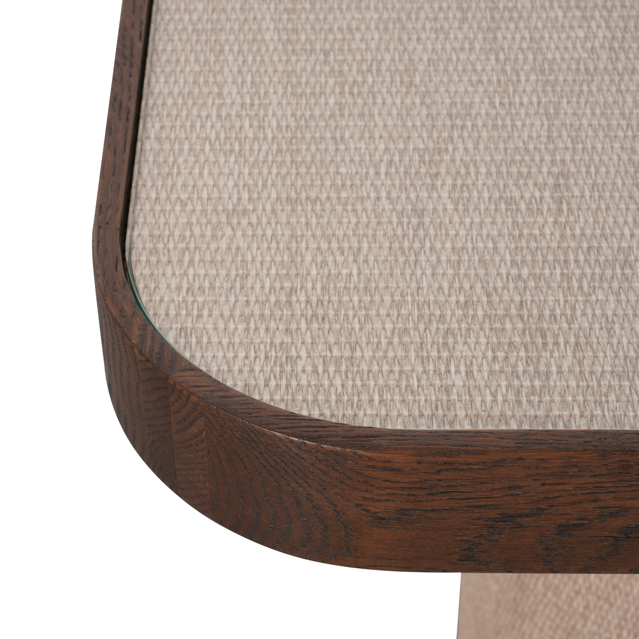 Mesa auxiliar Willox beige con vidrio incluido - Richmond Interiors