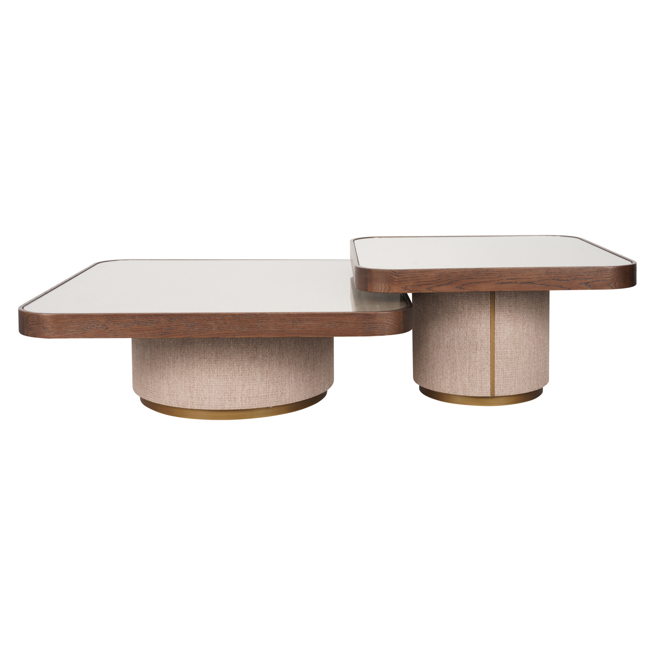 Couchtisch Willox beige including glass (Set aus 2) - Richmond Interiors