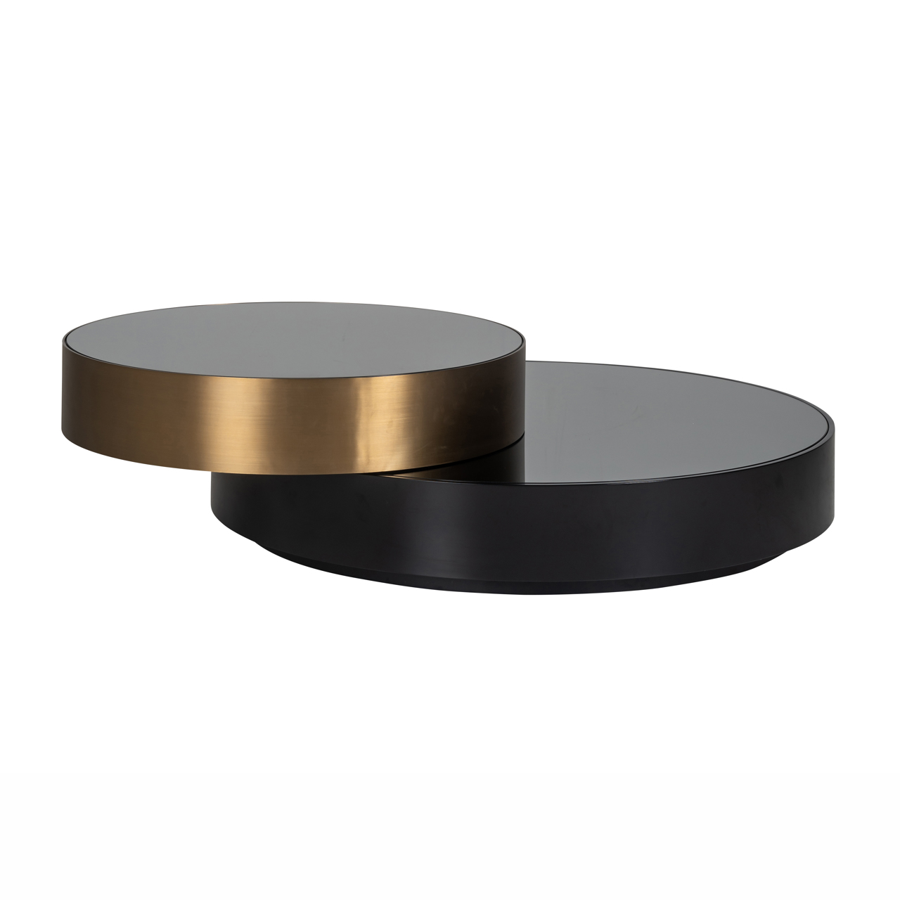 Couchtisch Alexander Jones black/gold (Slice) (Edelstahl|Mdf|Spiegel) - Richmond Interiors