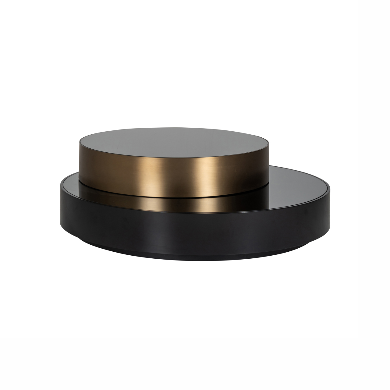 Couchtisch Alexander Jones black/gold (Slice) (Edelstahl|Mdf|Spiegel) - Richmond Interiors