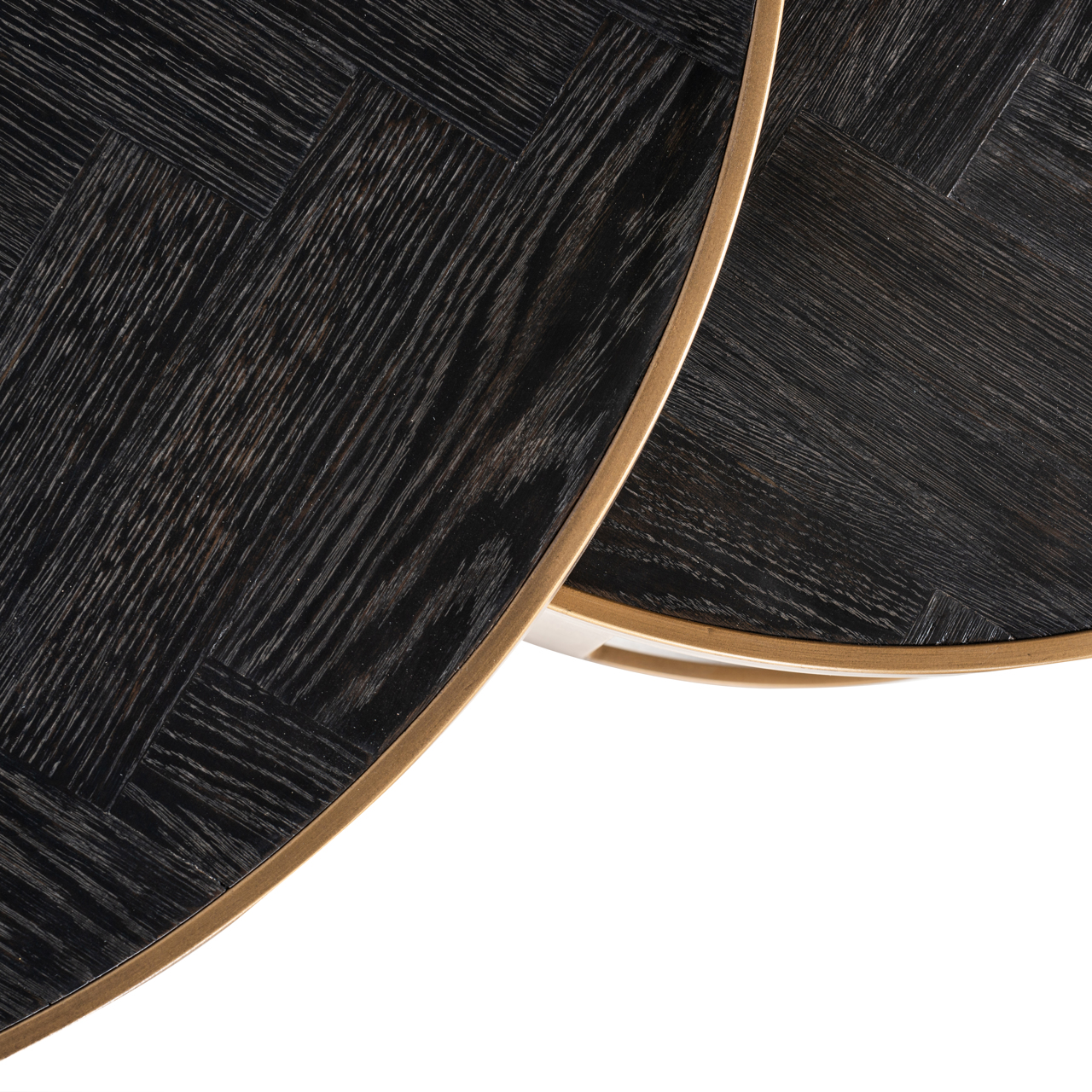 Couchtisch Blackbone Brass black rustic (Set of 2) - Richmond Interiors