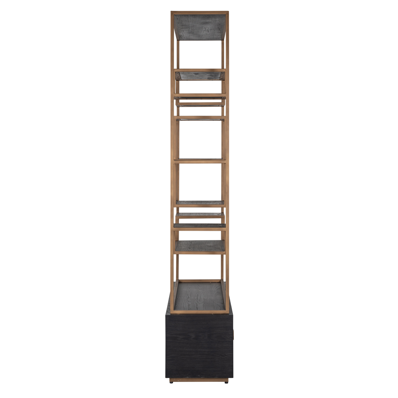 Vitrine Hunter black rustic (Eiche Fineer|Metall) - Richmond Interiors