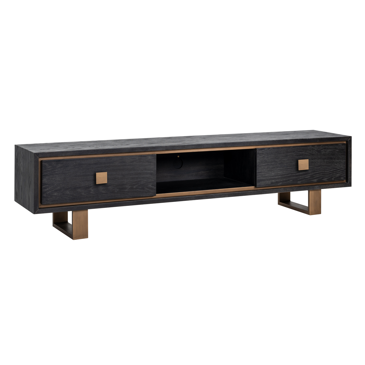 TV-Schrank Hunter black rustic (Eiche Fineer|Metall) - Richmond Interiors