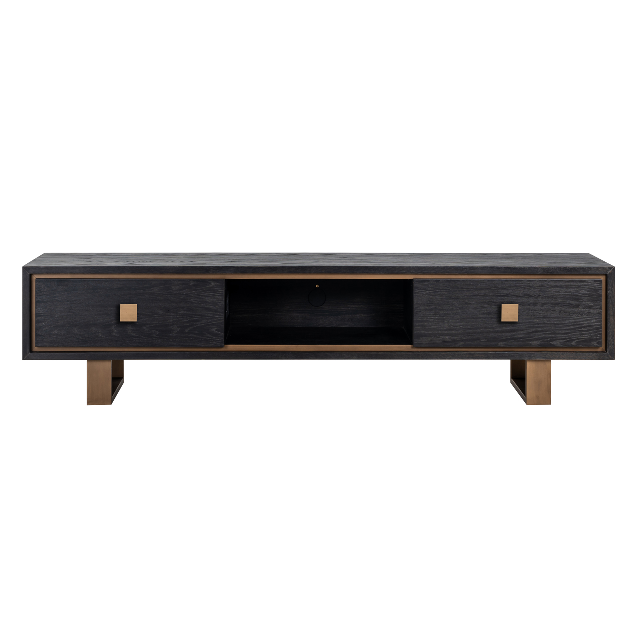 TV-Schrank Hunter black rustic (Eiche Fineer|Metall) - Richmond Interiors
