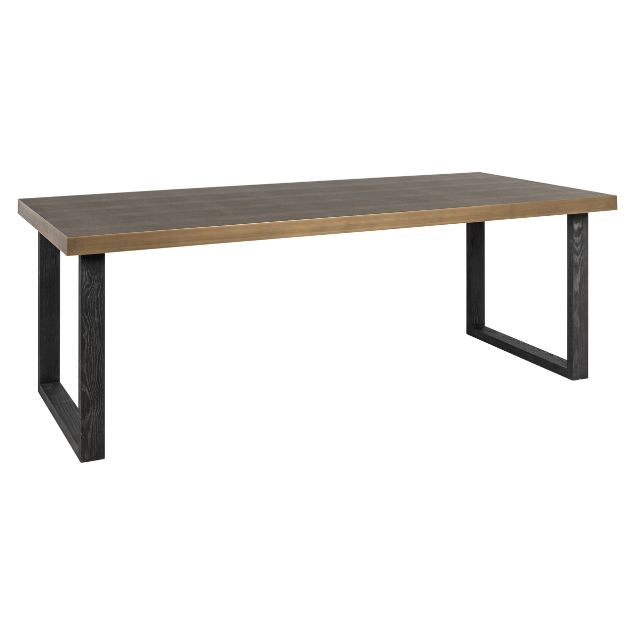 Mesa de comedor Bloomville brass shagreen incl. glass top 200 - Richmond Interiors