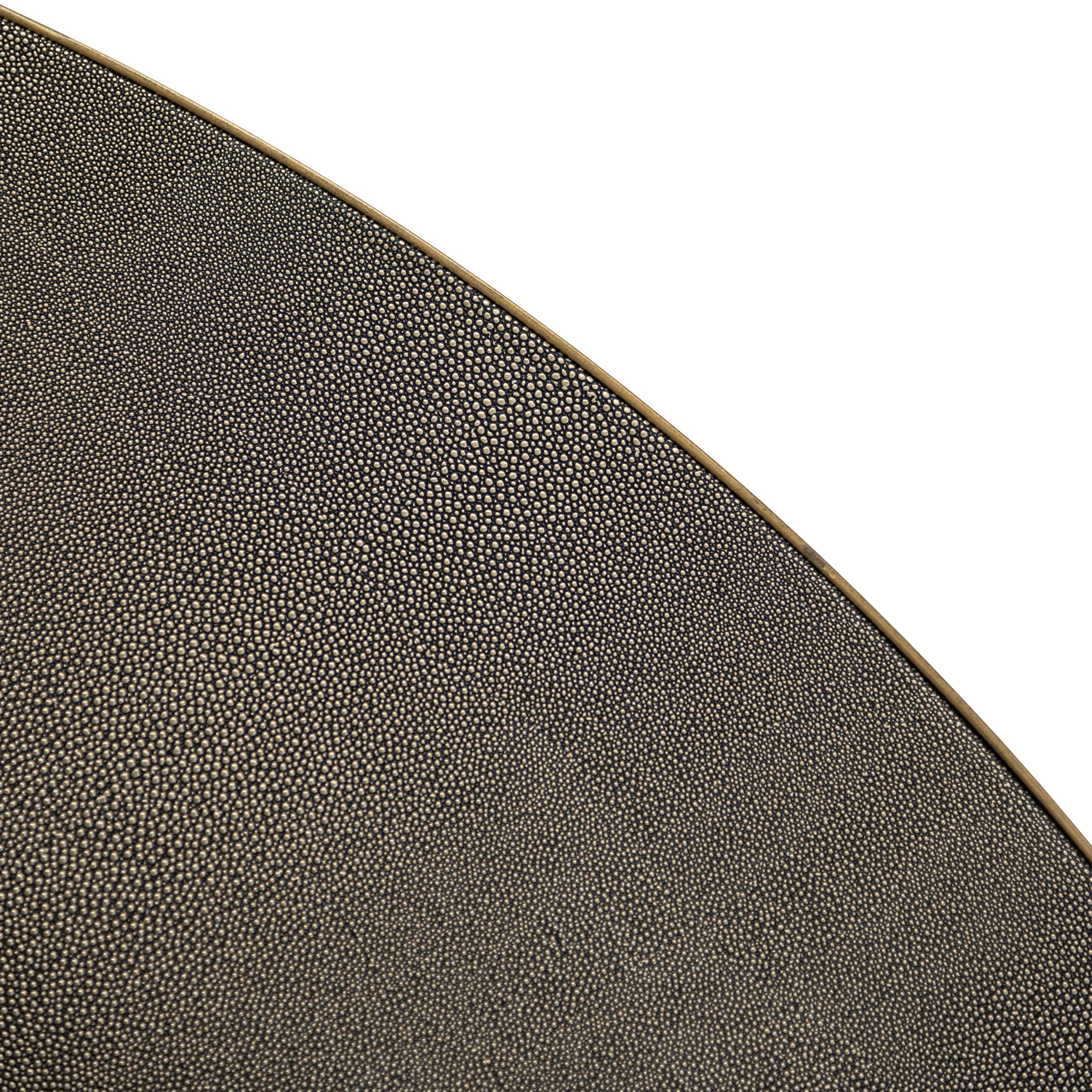 Mesa de comedor Bloomville brass shagreen con tapa de cristal incluida 140Ø - Richmond Interiors