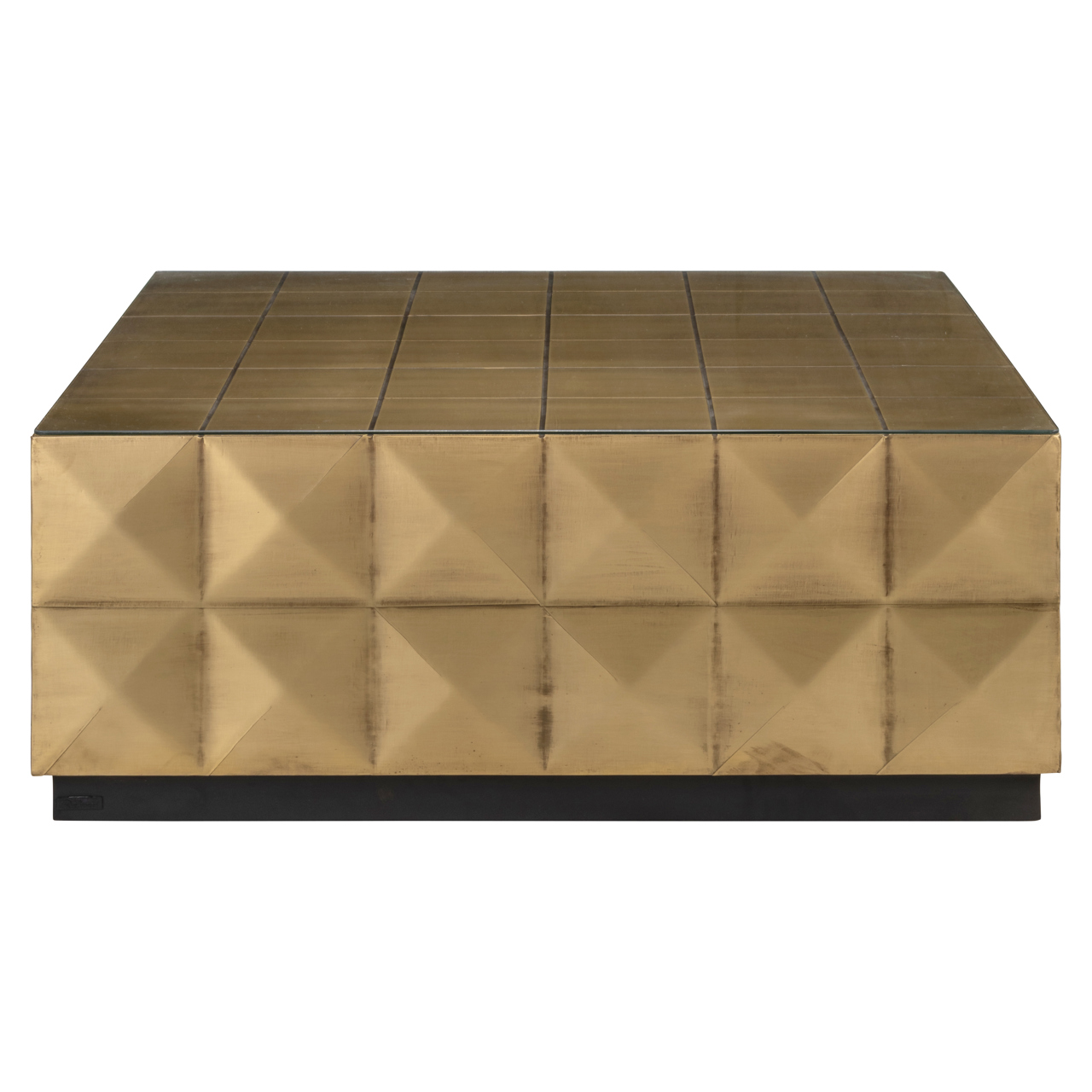Couchtisch Collada brushed gold incl. glass top - Richmond Interiors