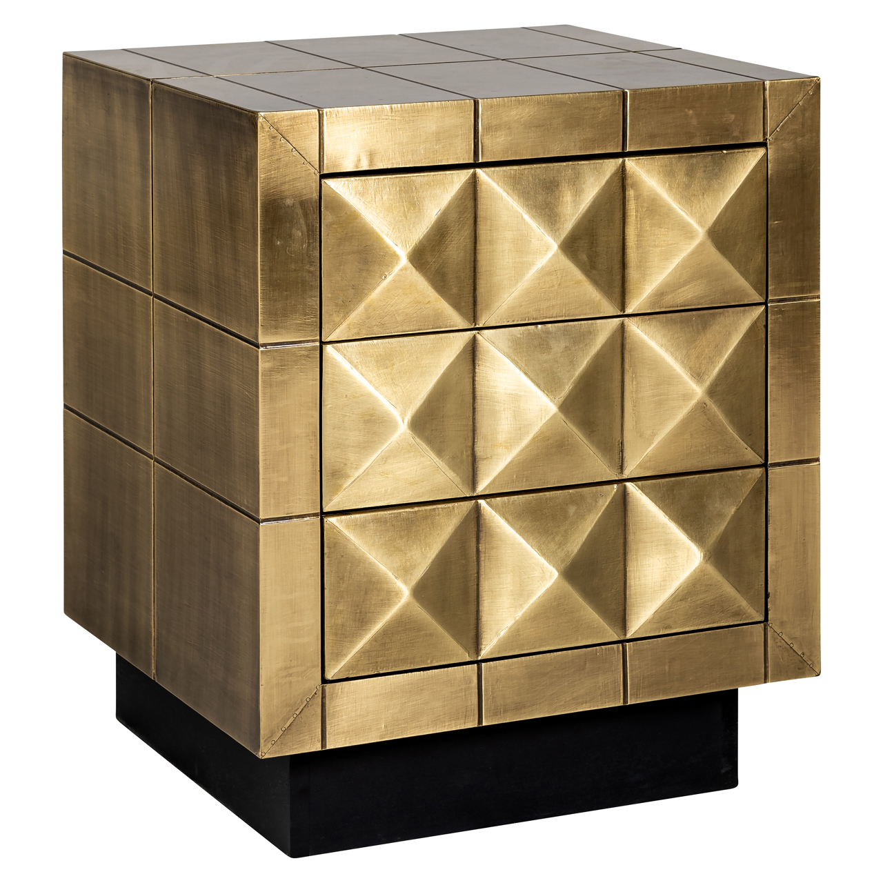 Nachttisch Collada brushed gold (Mdf|Messing) - Richmond Interiors