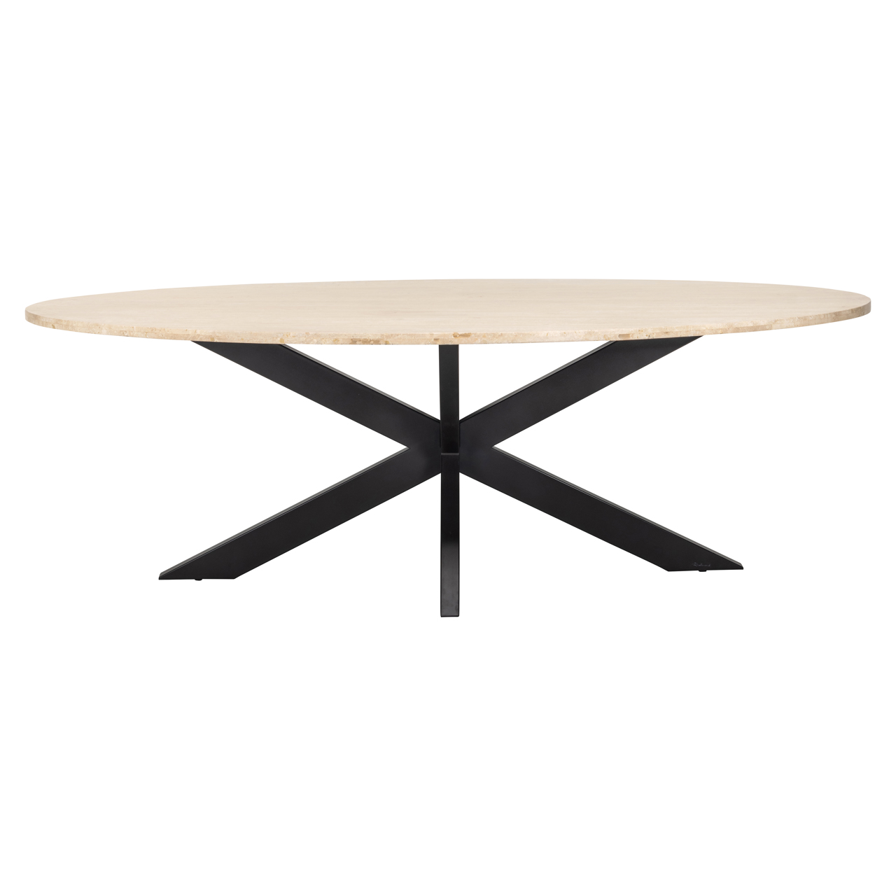 Esstisch Avalon bronze oval 230 (Ijzer|Sperrholz|Travertine) - Richmond Interiors
