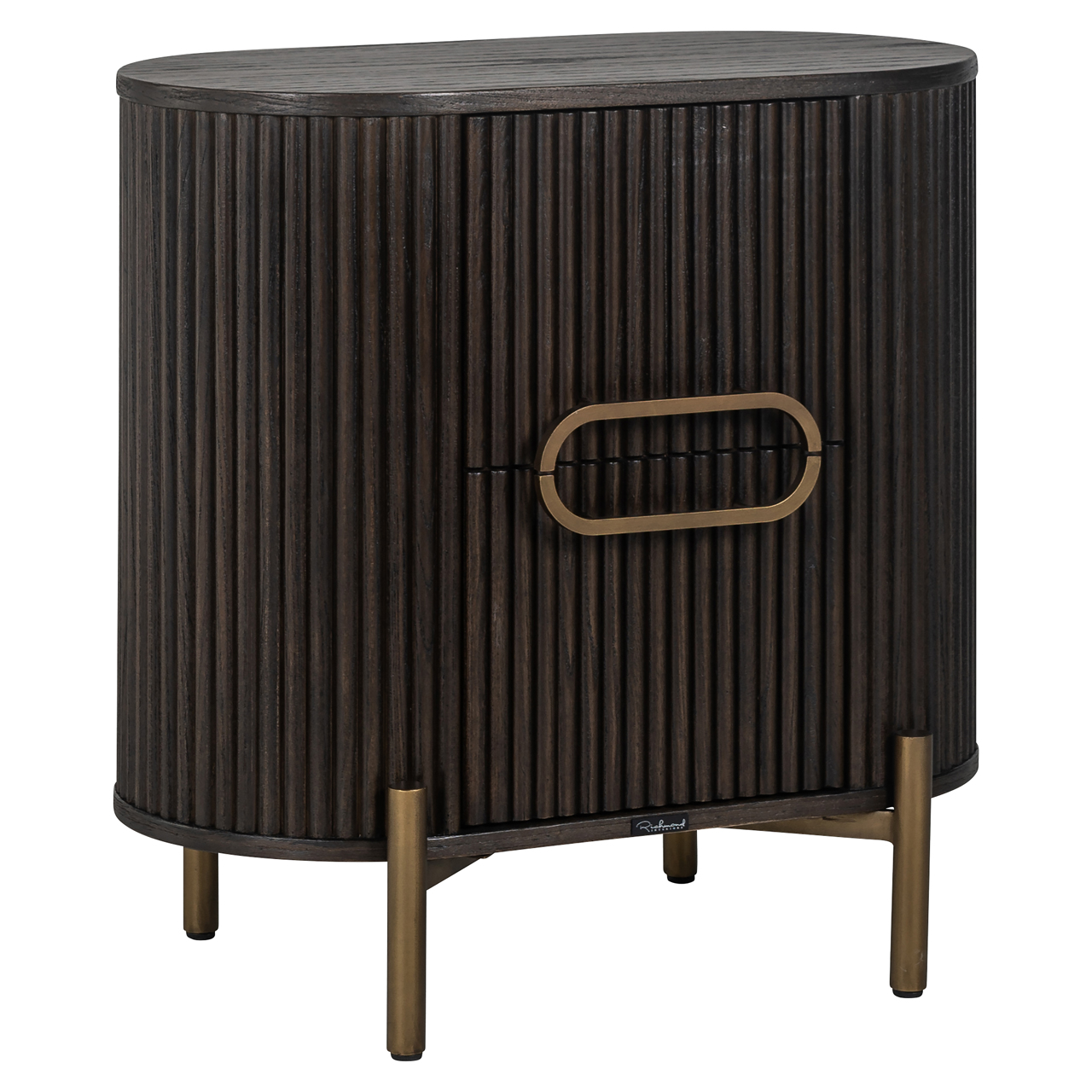 Nachttisch Luxor brown (Eiche|Ijzer|Sperrholz) - Richmond Interiors