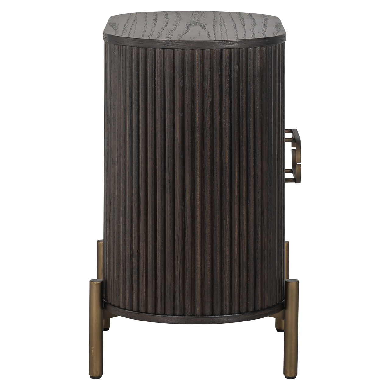 Nachttisch Luxor brown (Eiche|Ijzer|Sperrholz) - Richmond Interiors
