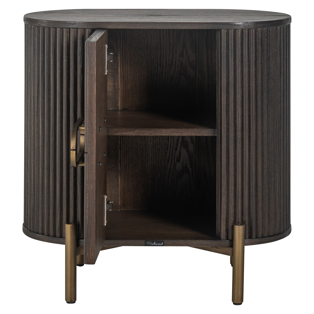 Nachttisch Luxor brown (Eiche|Ijzer|Sperrholz) - Richmond Interiors