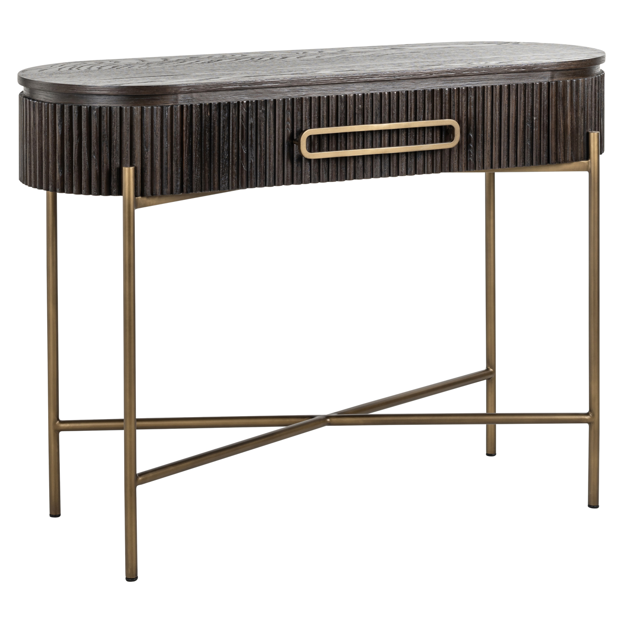 Konsole Luxor brown (Eiche Fineer|Ijzer|Sperrholz) - Richmond Interiors