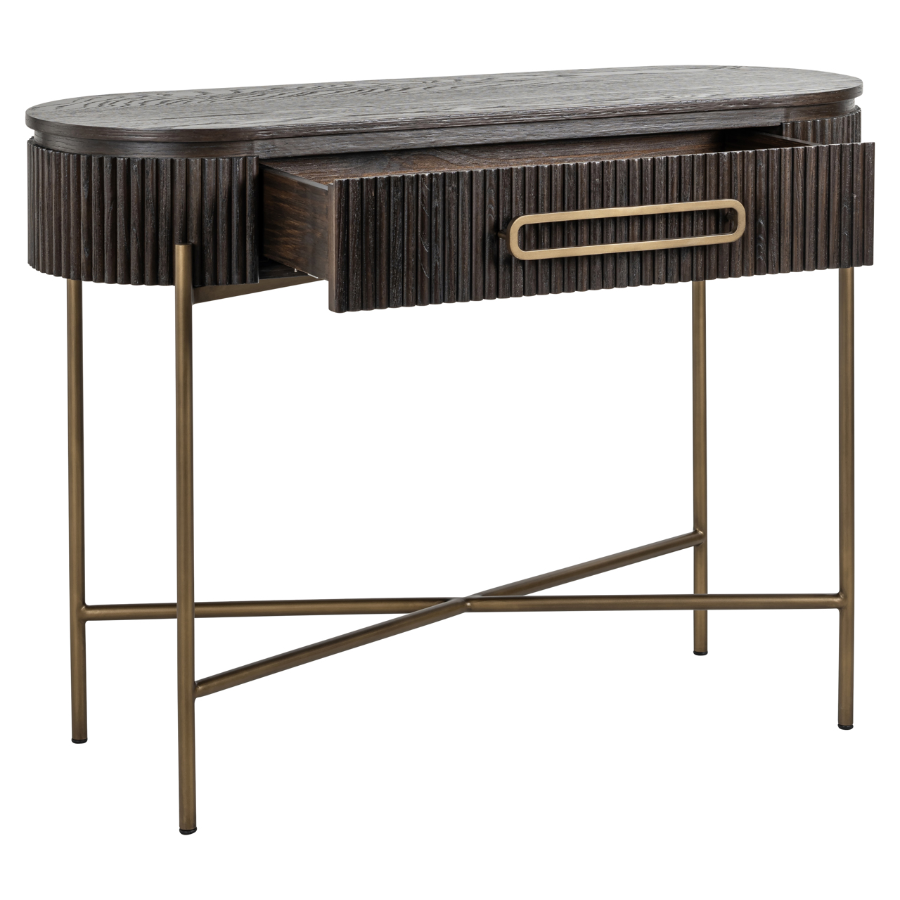 Konsole Luxor brown (Eiche Fineer|Ijzer|Sperrholz) - Richmond Interiors