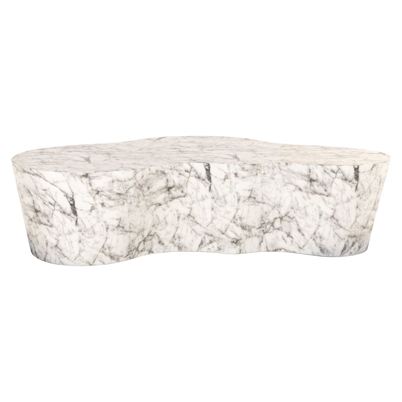 Gartencouchtisch Rockyard white marble look (Acryl|Glasvezel|Cement) - Richmond Interiors