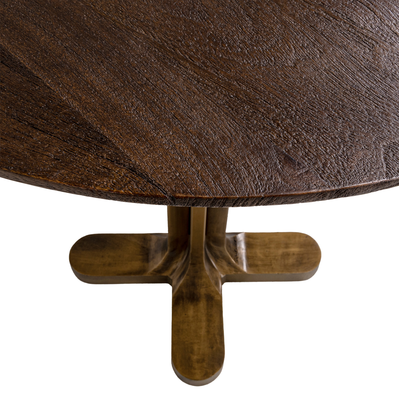 Bistro-Tisch Revelin dark brown 75Ø (Metall|Mango) - Richmond Interiors