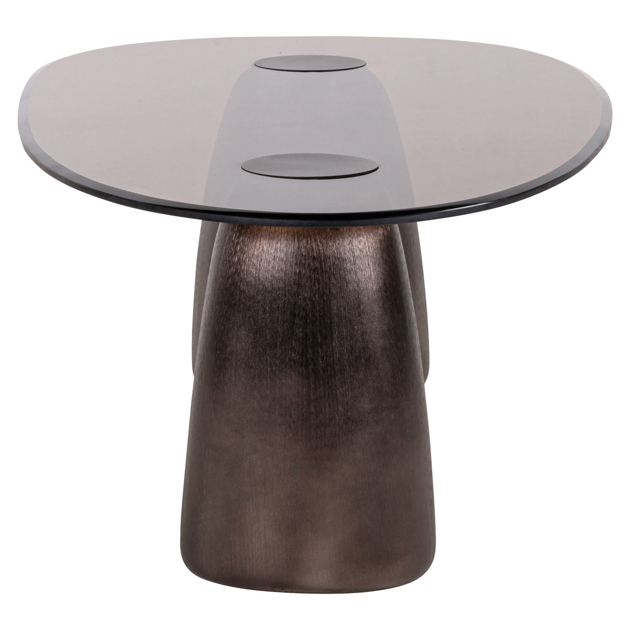Couchtisch Hayden bronze oval (Aluminium|Glas) - Richmond Interiors