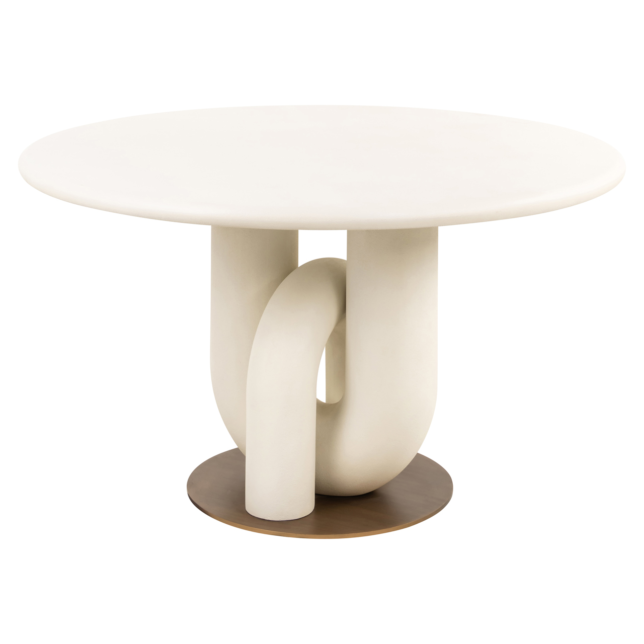 Esstisch Winslow white 135Ø (Mdf|Metall) - Richmond Interiors