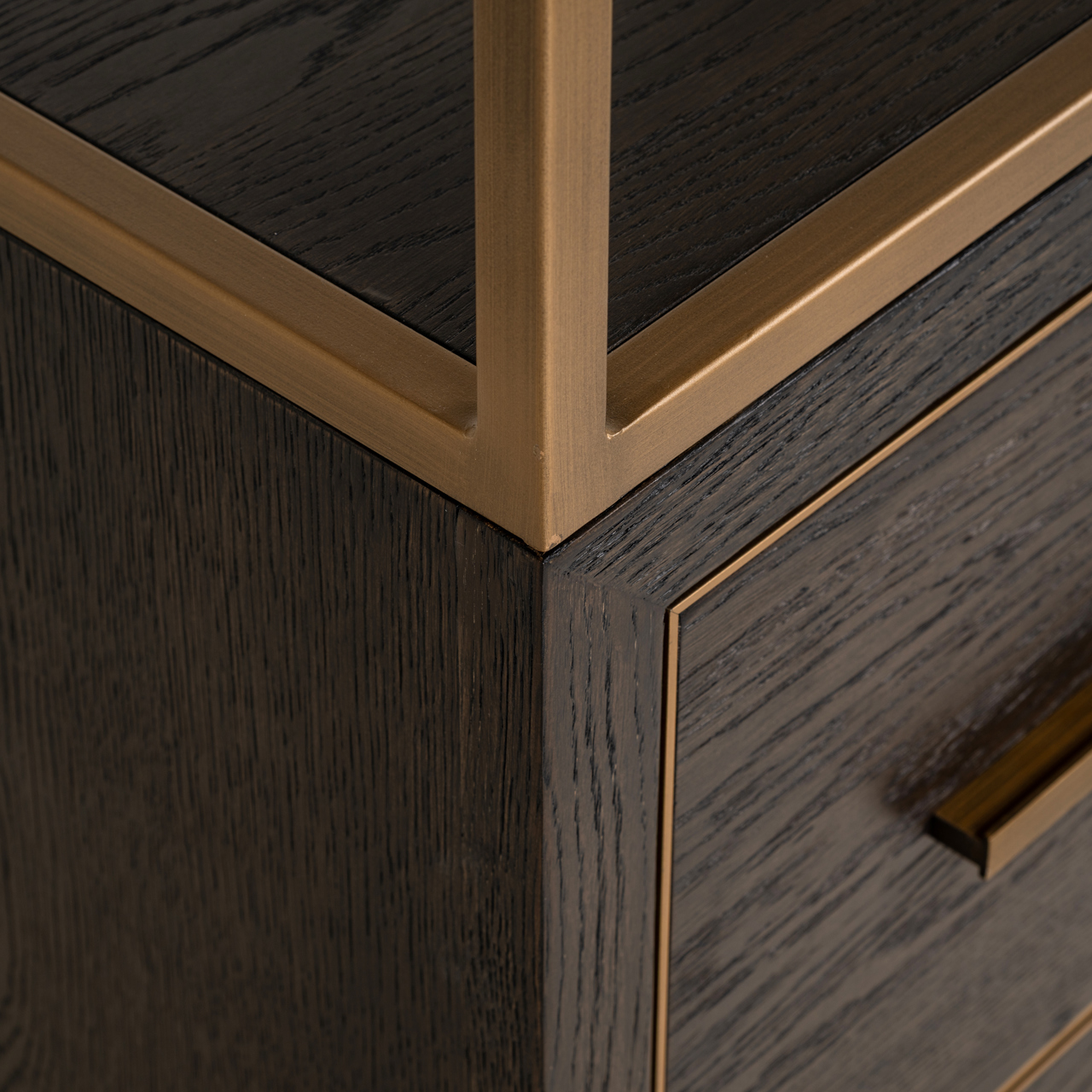 Vitrine Carter brown small 2-drawers - Richmond Interiors
