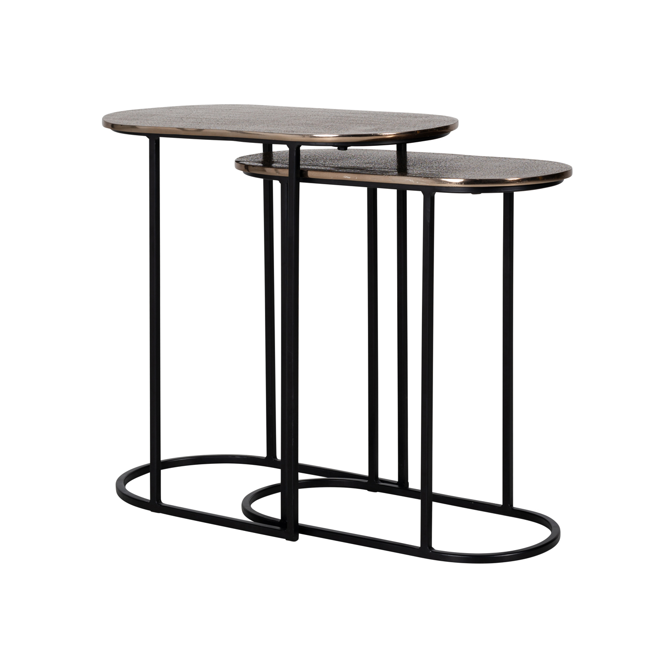 Mesa auxiliar Chandon champagne dorado (set de 2) - Richmond Interiors