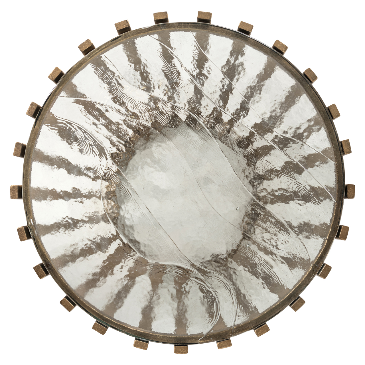 Beistelltisch Volante gold 47,5Ø (Ijzer|Glas) - Richmond Interiors