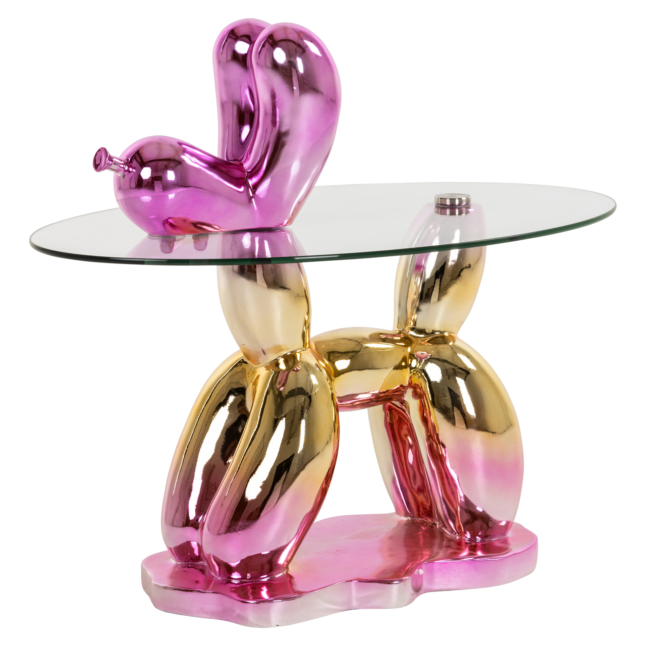 Beistelltisch Usha pink (Veiligheidsglas|Polyresin) - Richmond Interiors
