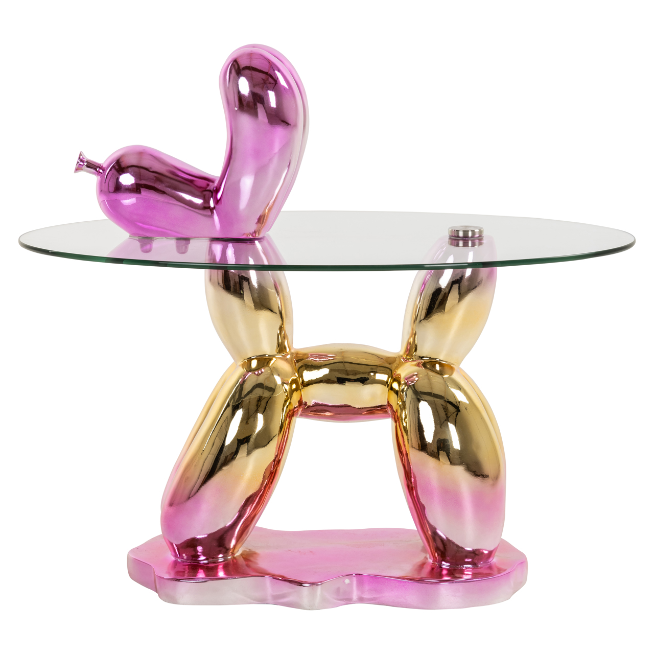 Beistelltisch Usha pink (Veiligheidsglas|Polyresin) - Richmond Interiors