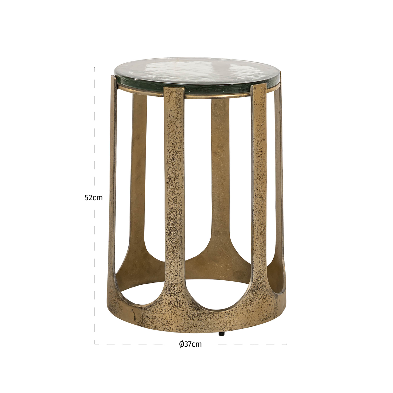 Beistelltisch Rixo gold (Aluminium|Glas) - Richmond Interiors