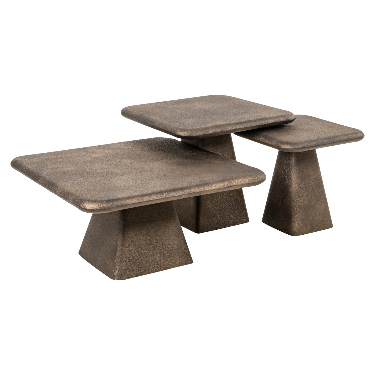 Couchtisch Marlie gold (Set aus 3) (Ijzer) - Richmond Interiors