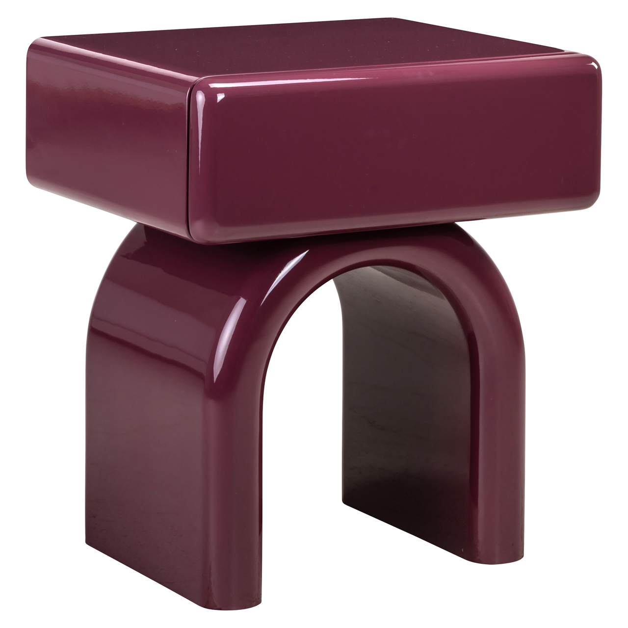 Nachttisch Bennet burgundy 1-drawer - Richmond Interiors