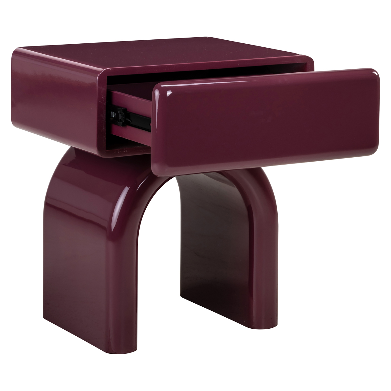 Nachttisch Bennet burgundy 1-drawer - Richmond Interiors