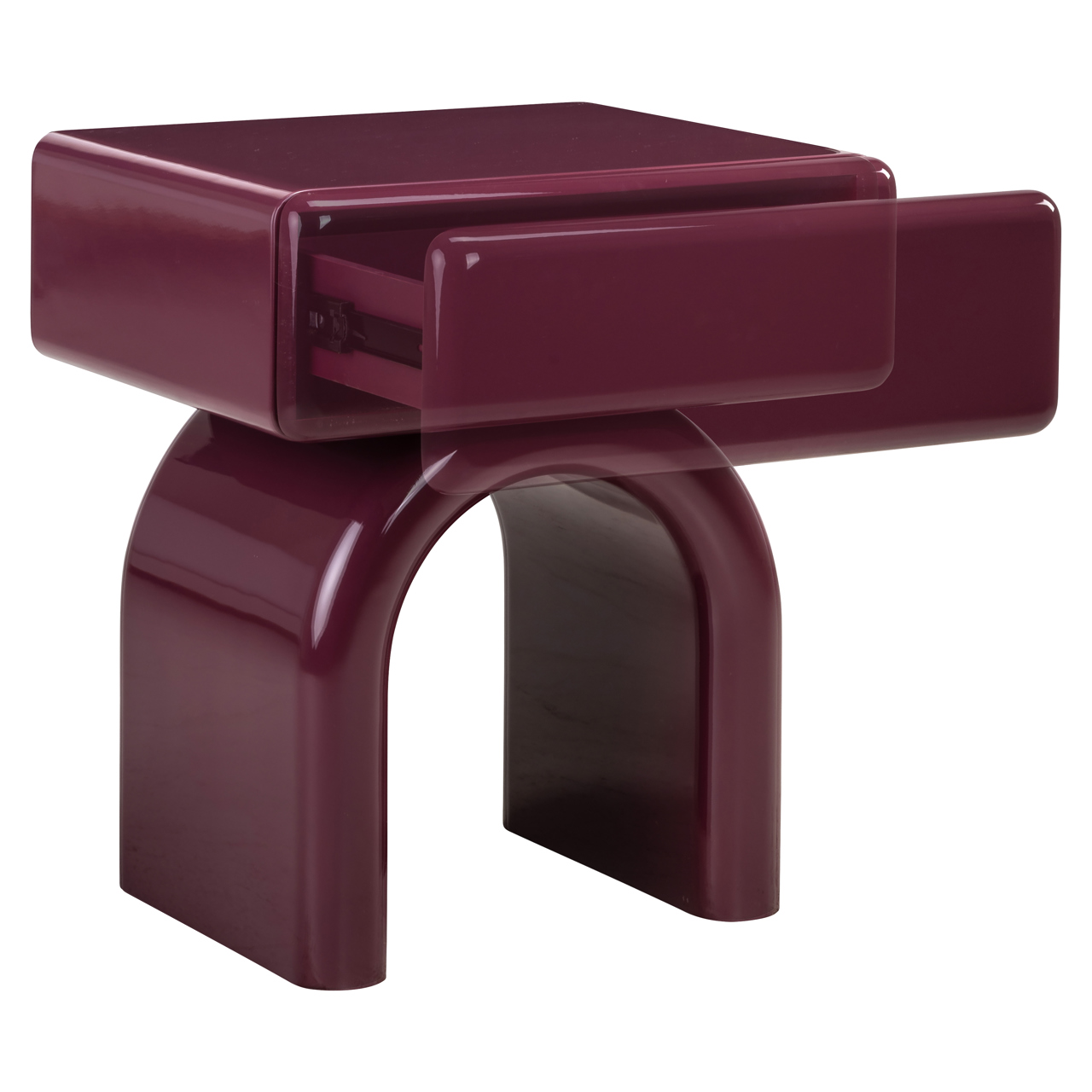 Nachttisch Bennet burgundy 1-drawer - Richmond Interiors