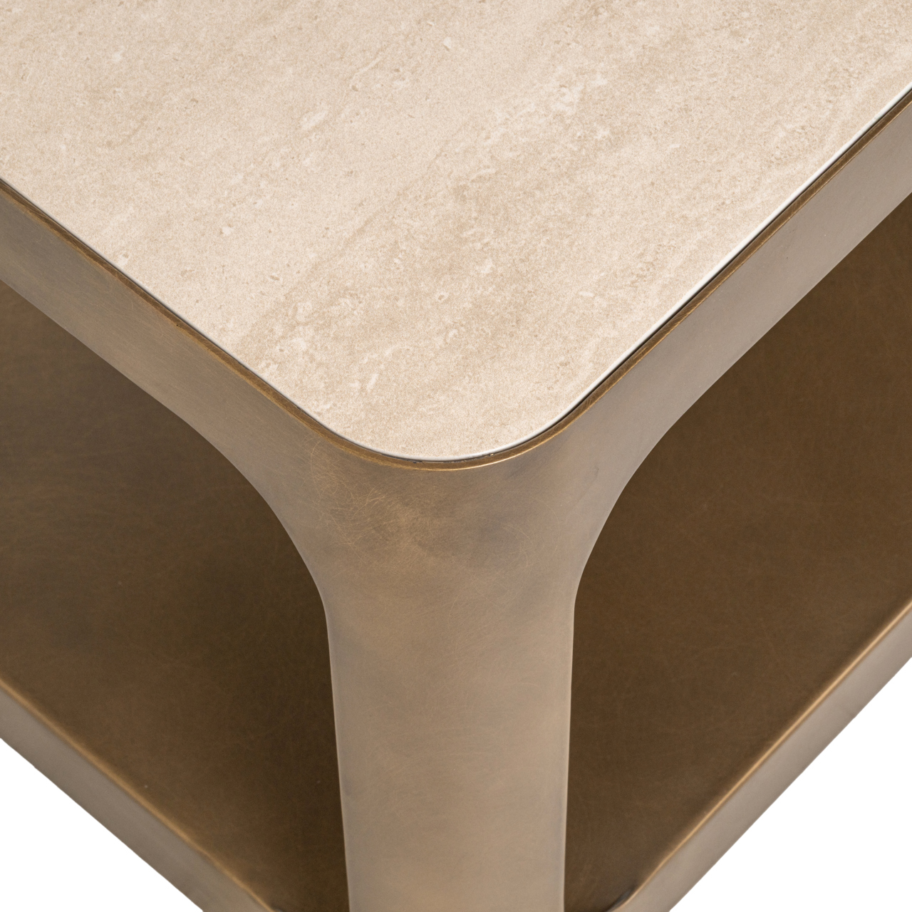 TV-Schrank Claridge beige 160x40 (Ijzer|Keramiek|Glas) - Richmond Interiors