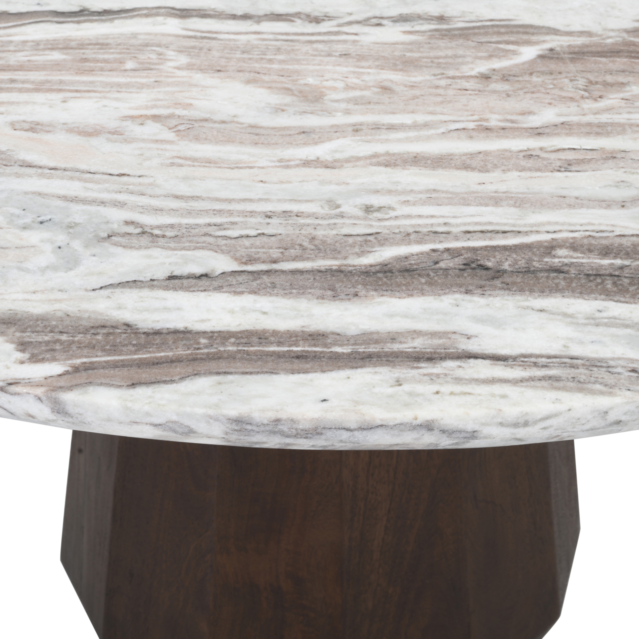 Esstisch Oberoy Blush beige 130Ø (Mango|Toronto Marmor) - Richmond Interiors