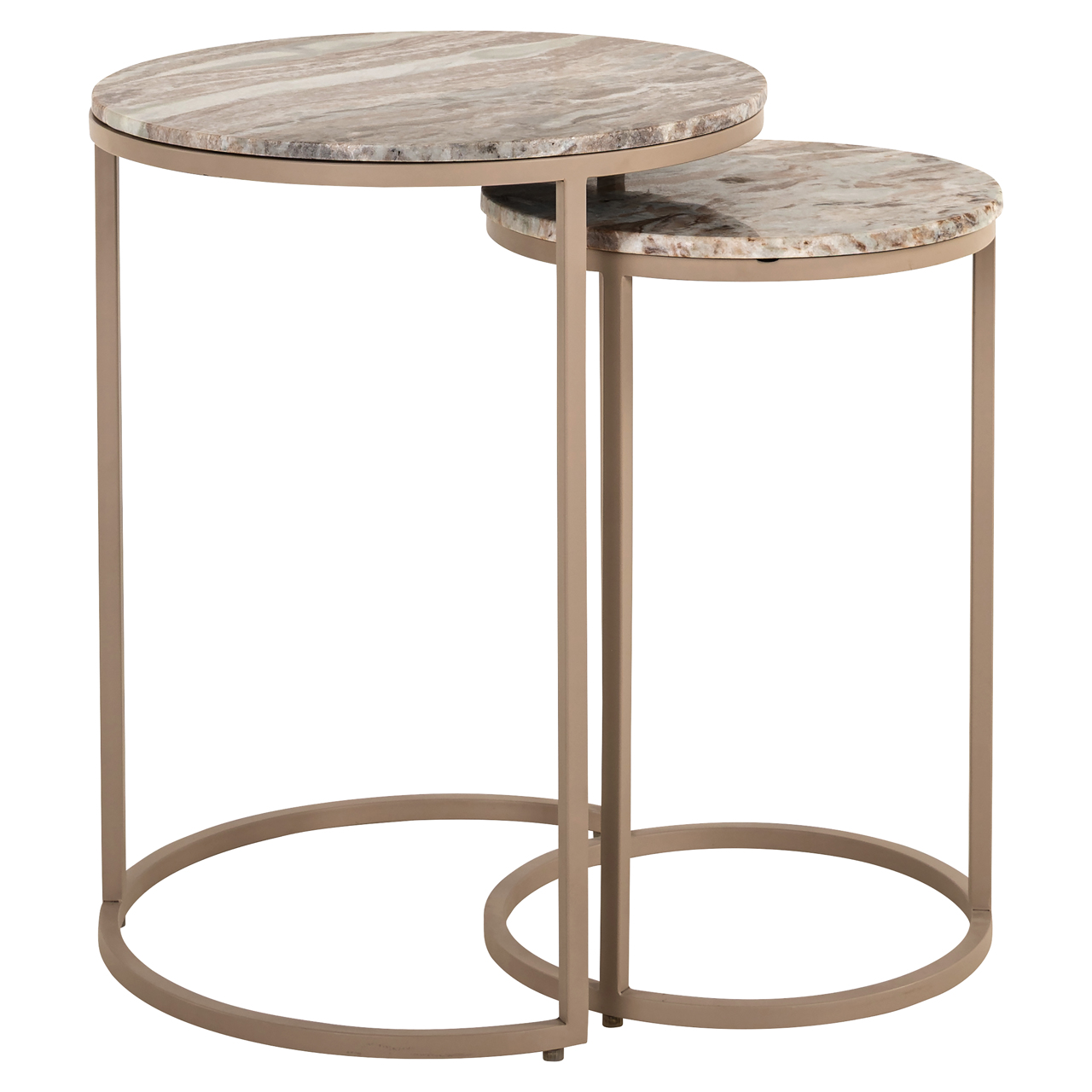 Beistelltisch Fairfax clay (Set aus 2) (Ijzer|Toronto Marmor) - Richmond Interiors