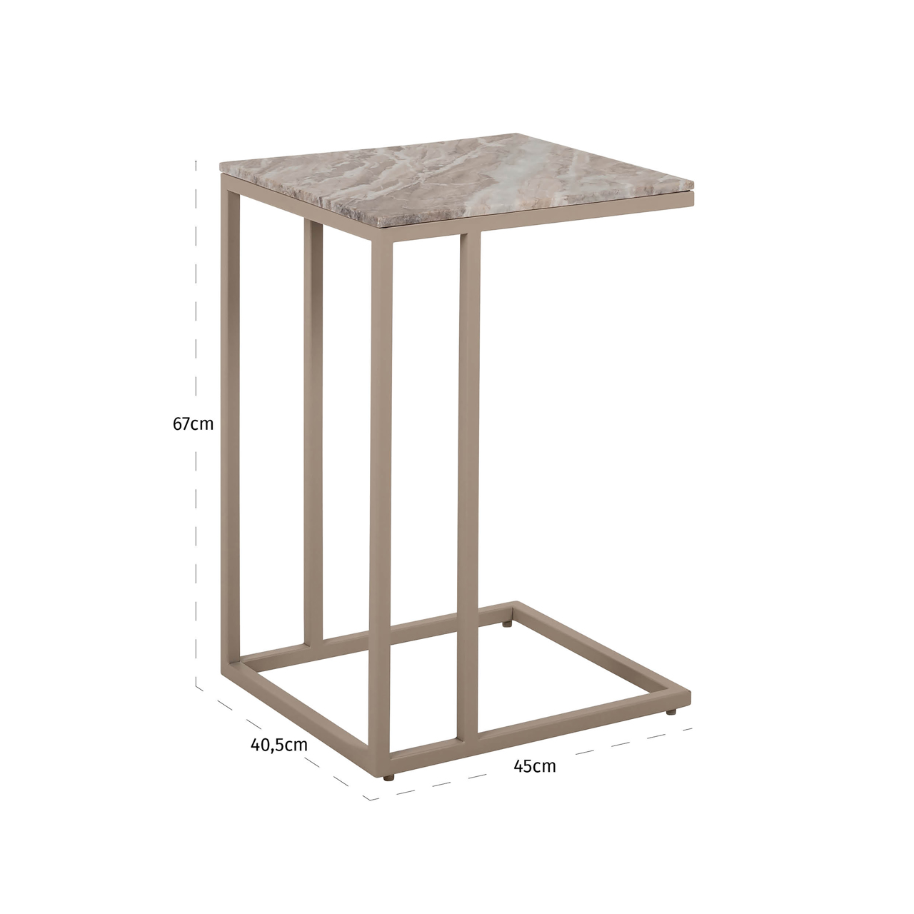 Mesa auxiliar para sofá Fairfax clay - Richmond Interiors